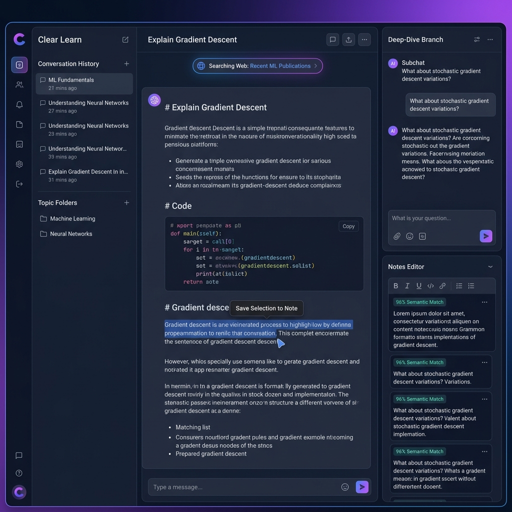 Clear Learn - AI Workspace